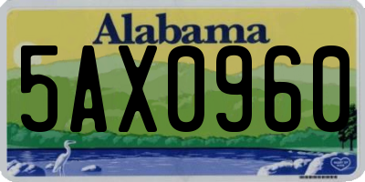 AL license plate 5AX0960