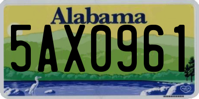 AL license plate 5AX0961