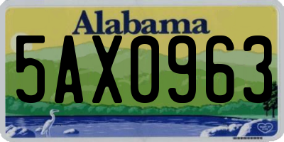 AL license plate 5AX0963