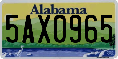 AL license plate 5AX0965