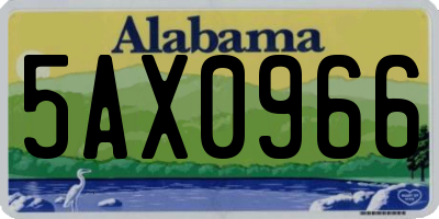 AL license plate 5AX0966