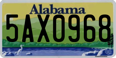 AL license plate 5AX0968