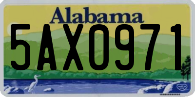 AL license plate 5AX0971