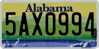 AL license plate 5AX0994
