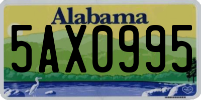 AL license plate 5AX0995