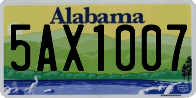 AL license plate 5AX1007