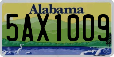 AL license plate 5AX1009