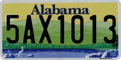 AL license plate 5AX1013