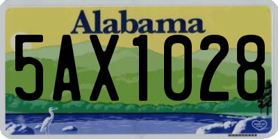 AL license plate 5AX1028
