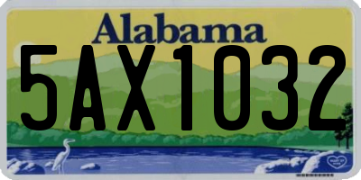 AL license plate 5AX1032