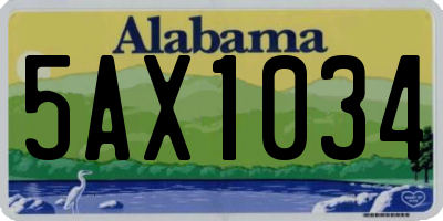 AL license plate 5AX1034