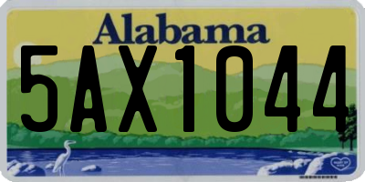 AL license plate 5AX1044