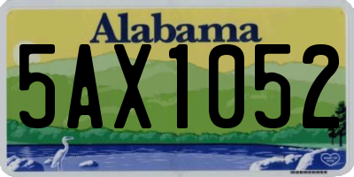 AL license plate 5AX1052