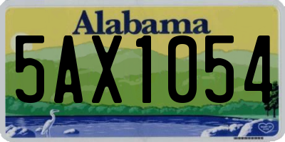 AL license plate 5AX1054
