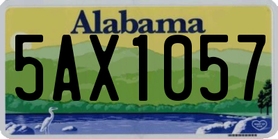 AL license plate 5AX1057