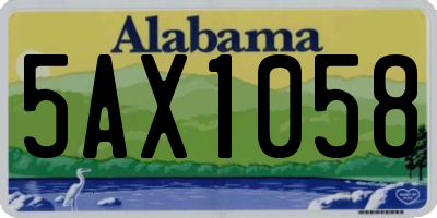 AL license plate 5AX1058