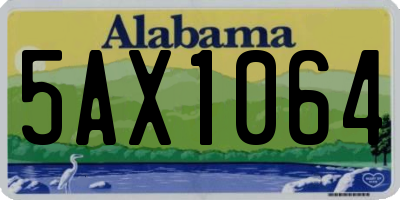 AL license plate 5AX1064