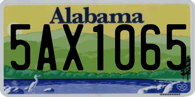 AL license plate 5AX1065