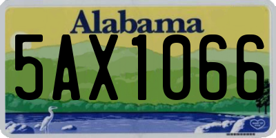 AL license plate 5AX1066