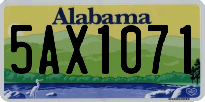 AL license plate 5AX1071