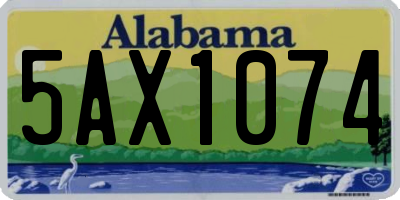 AL license plate 5AX1074