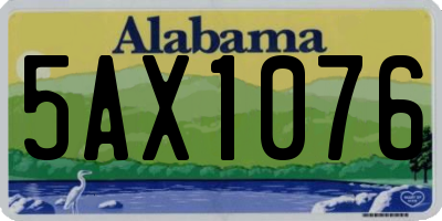 AL license plate 5AX1076