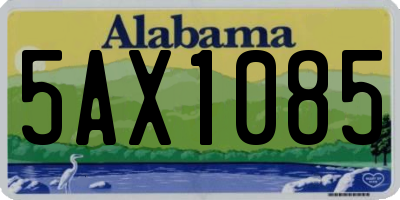 AL license plate 5AX1085