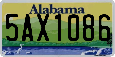 AL license plate 5AX1086