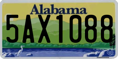 AL license plate 5AX1088