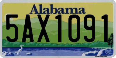 AL license plate 5AX1091