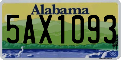 AL license plate 5AX1093