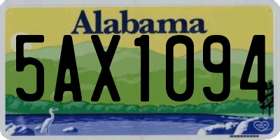 AL license plate 5AX1094