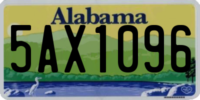 AL license plate 5AX1096