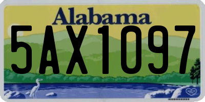 AL license plate 5AX1097