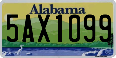 AL license plate 5AX1099