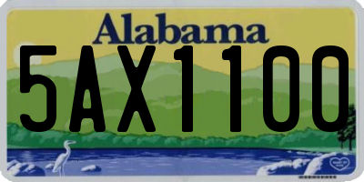 AL license plate 5AX1100