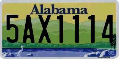 AL license plate 5AX1114