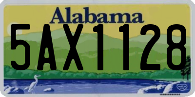 AL license plate 5AX1128