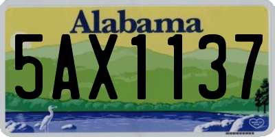 AL license plate 5AX1137