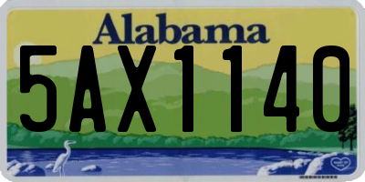 AL license plate 5AX1140
