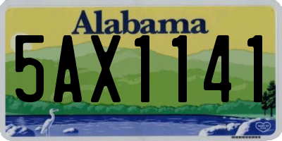 AL license plate 5AX1141