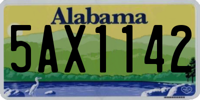 AL license plate 5AX1142