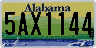 AL license plate 5AX1144