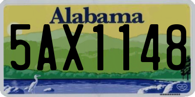 AL license plate 5AX1148