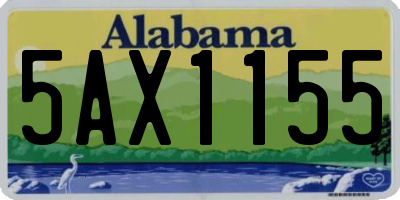 AL license plate 5AX1155