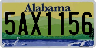 AL license plate 5AX1156