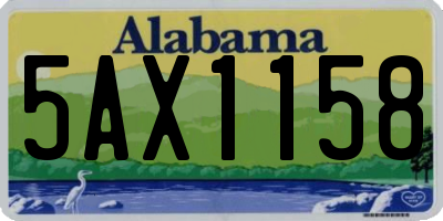 AL license plate 5AX1158