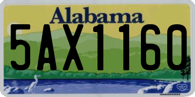 AL license plate 5AX1160