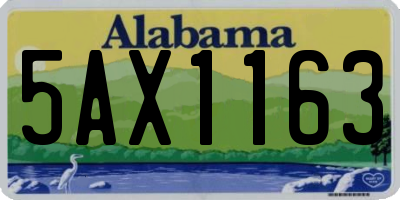 AL license plate 5AX1163