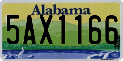 AL license plate 5AX1166